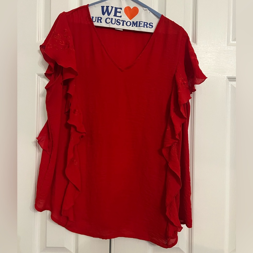 Elegant Red Women's Top
